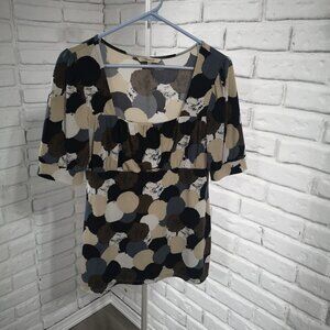 RW&CO. Ladies Empire Waist Short Sleeve Top